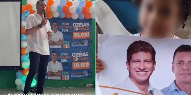 Candidato a vereador dono de creches do Recife usa vídeos de crianças como propaganda eleitoral.