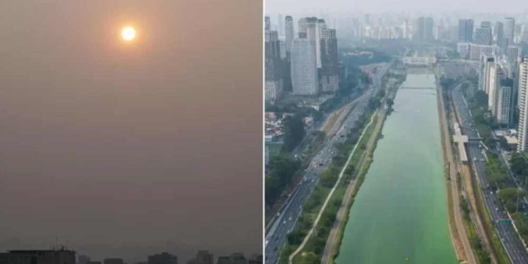 São Paulo enfrenta crise de qualidade do ar com pior índice registrado no mundo.
