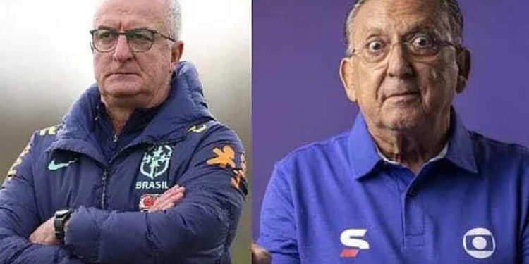 O técnico Dorival Jr. e o narrador Galvão Bueno (Da esq. para dir.)