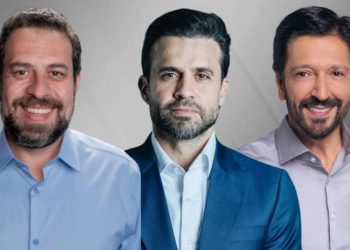 Os candidatos Guilherme Boulos, Pablo Marçal e Ricardo Nunes