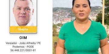 Candidata da oposição à Prefeitura de João Alfredo tem marido preso pela PF.
