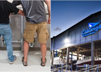 Dois empresários, casados, foram flagrados aos beijos e agarração, também num dos banheiros do clube, chocando a elite frequentadora do Cabanga (Foto Ilustrativa)