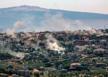 Bombardeio de Israel no Líbano, no início de outubro de 2024 — Foto: AFP