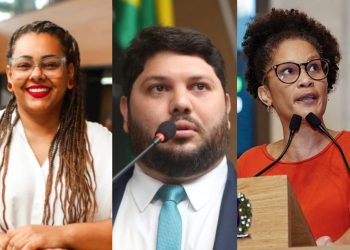 Elaine Cristina (PSOL), Ebinho Florêncio (REDE) e Jô Cavalcanti (PSOL)