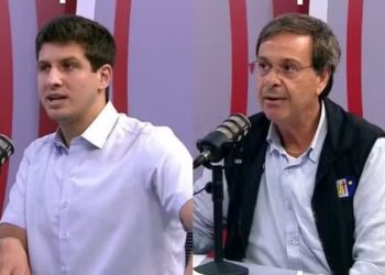 João Campos (à esq.) segue isolado na liderança, atrás vem Gilson Machado (à dir.) com 10%