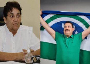 A atual prefeita não conseguiu emplacar a Véia de Aprígio (à esq.) e Cléber Chaparral (à dir.) foi eleito