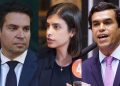 Da esquerda para direita: Ramagem (PL); Tabata (PSB; Beto Ferreira (PSDB).