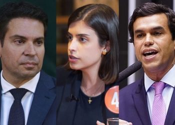 Da esquerda para direita: Ramagem (PL); Tabata (PSB; Beto Ferreira (PSDB).