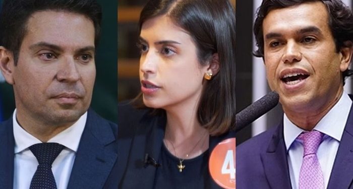 Da esquerda para direita: Ramagem (PL); Tabata (PSB; Beto Ferreira (PSDB).