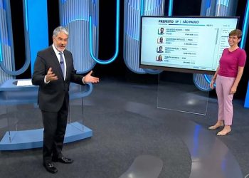 William Bonner e Renata Lo Prete, no ‘Marcha da Apuração’