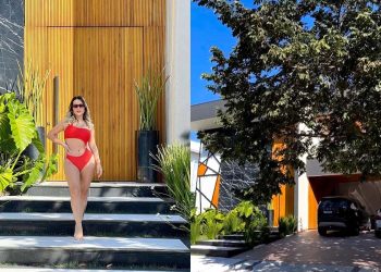 Deolane Bezerra em no condomínio Riviera de São Lourenço, em Bertioga