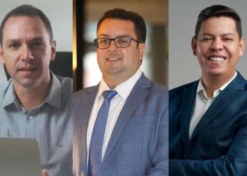 Guilherme Aguiar, Edmar Lyra  e Alberes Xavier (da esq. para dir.)