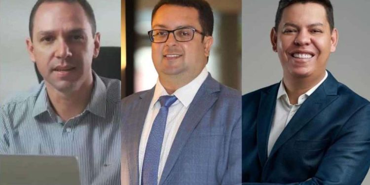 Guilherme Aguiar, Edmar Lyra e Alberes Xavier (da esq. para dir.)