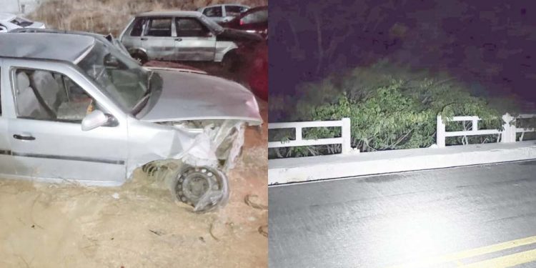 Bêbado, motorista derrubou mureta de uma ponte