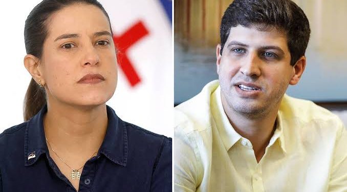 A governadora Raquel Lyra e o prefeito João Campos eventuais adversários em 2026