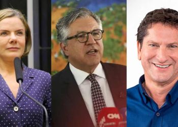 Gleise Hoffmann, Alexandre Padilha e Jilmar Tatto