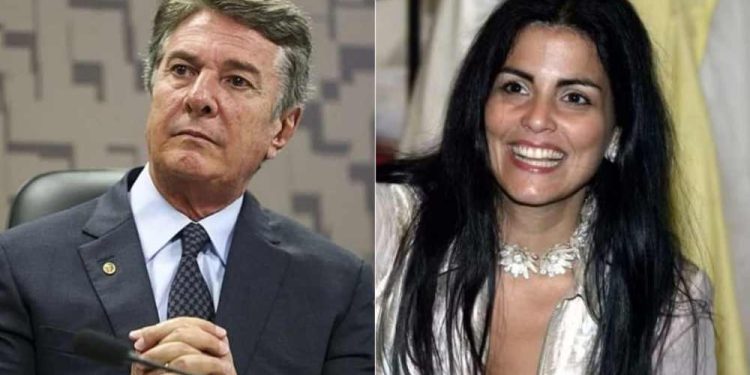 Fernando Collor e Thereza Collor juntos em campanha eleitoral.