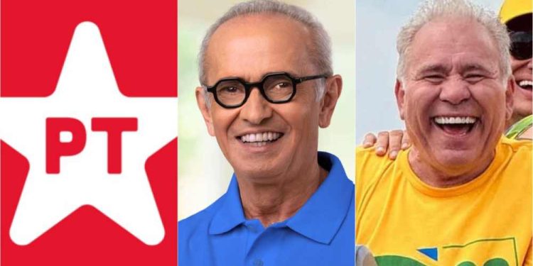 Petistas negam apoio a prefeito Cícero Lucena (PP) contra o bolsonarista Marcelo Queiroga (PL)