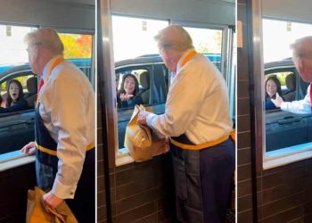 Trump frita batatas em evento de campanha em McDonald's na Pensilvânia