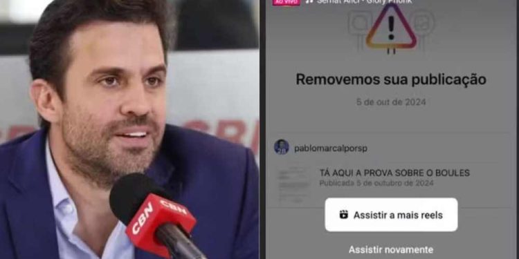 Post de Marçal sobre Boulos foi retirado da rede social.