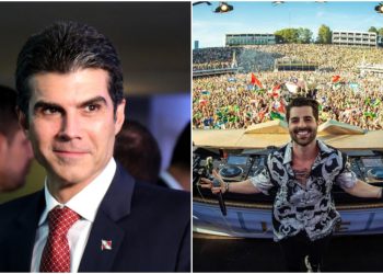 O governador do Pará, Hélder Barbalho (à esq.) quer a presença dos desembargadores no show do Alok