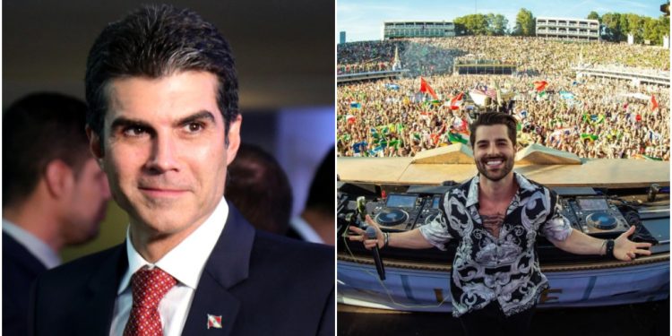 O governador do Pará, Hélder Barbalho (à esq.) quer a presença dos desembargadores no show do Alok