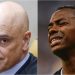 Ministro Alexandre de Moraes (à esq.) e o ex-jogador Robinho (à dir)