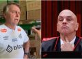 Ex-presidente Jair Bolsonaro(à esq.) e ministro Alexandre de Moraes (à dir.)