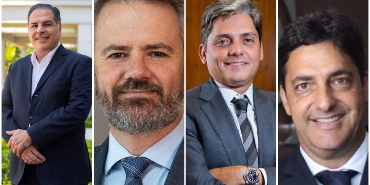 Da esq. para dir.: Alfredo Scaff; Flávio Pansieri; Everardo Gueiros; Rodrigo Curi