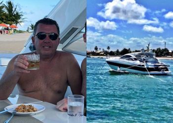 O Comodo Altair Junior a bordo do iate Pershing 55