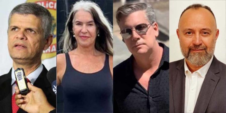 Giovani Santoro, Maria do Céu, Melillo Dinis e Marcelo Santos (Da esq. p/ dir.)