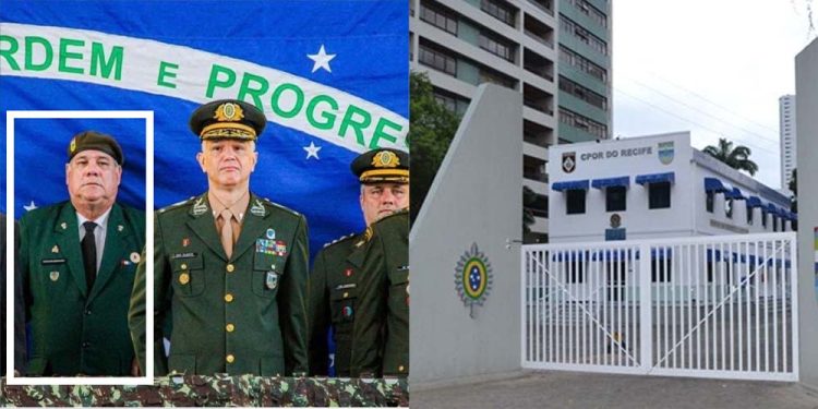 Tenente Hildernardo (no destaque) ao lado do General Duarte, Chefe do Estado Maior do Comando Militar do Nordeste