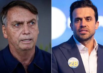 O ex-presidente Jair Bolsonaro (PL) e o coach Pablo Marçal (PRTB)