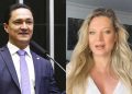 O deputado André Ferreira (PL) e a  jornalista Joyce Hasselmann