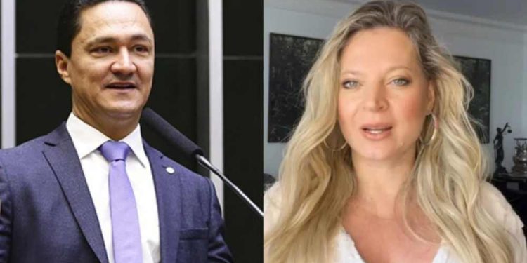 O deputado André Ferreira (PL) e a jornalista Joyce Hasselmann