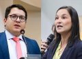 Conselheiro Dhiego de Lavôr e a candidata Ingrid Zanella