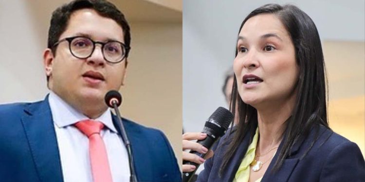 Conselheiro Dhiego de Lavôr e a candidata Ingrid Zanella