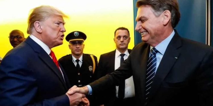 Donald Trump e Jair Bolsonaro, nos EUA