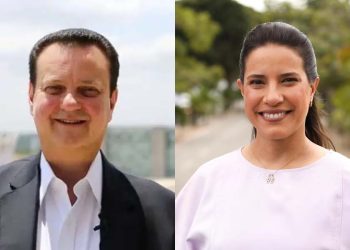 Gilberto Kassab (PSD) e a governadora Raquel Lyra (PSDB)