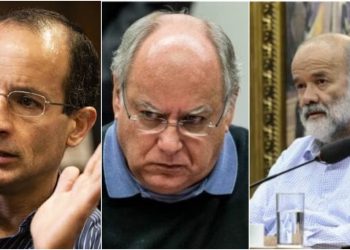 Empresário Marcelo Odebrecht (à esq.);ex-direto da Petrobras João Vaccari Neto (centro); ex-tesoureiro do PT Renato Duque (à dir.)