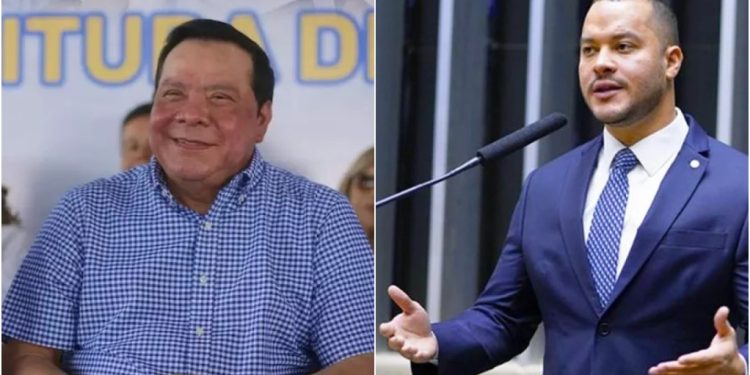 Prefeito de Coari-AM, Adail Pinheiro (à esq.) ; deputado federal pelo Amazonas, Adail Filho (à dir.)