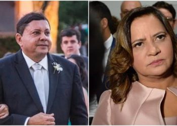 Empresário Sebastião Figueroa (à esq.), prefeita de Ipojuca, Célia Sales (PL)