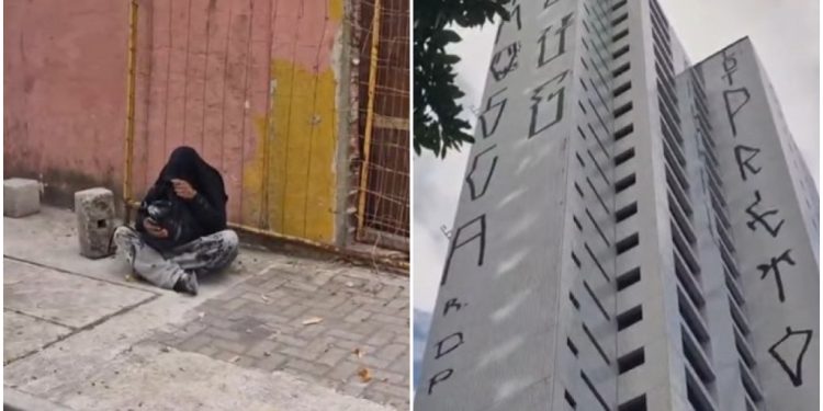 Os pichadores foram capturados pelos policiais