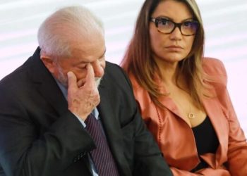 Luiz Inácio Lula da Silva, presidente do Brasil, ao lado da prmeira dama Janja Da Silva