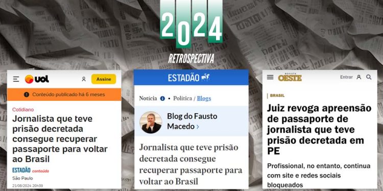 Pedido de prisão de jornalista virou manchete em todo Brasil