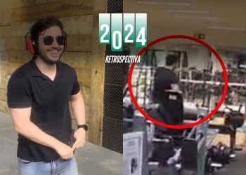 Nas redes, Tiago Gonzalez posa com arma dentro de clube de tiro