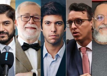 Wilson Lima, George Vidor, Caio Coppolla, Lucas Mourão e Chico Cavalcante (Da esq. para dir.)