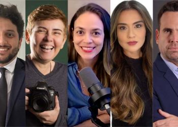 Lucas Valença, Noélia Brito, Ana Luiza Machado, Renata Gondim e Eduardo Moura (esq. para dir.)