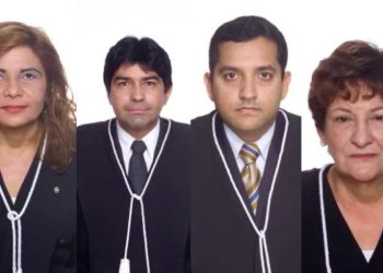 Juízes Juanita Clait Duarte, Antônio Horácio Neto, Marco Aurélio Ferreira e Maria Cristina Simões, do TJ-MT