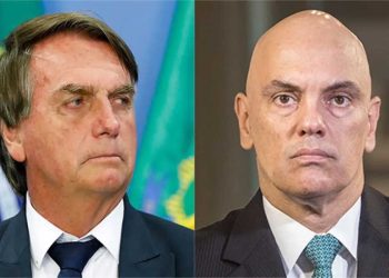 Ex-presidente Jair Bolsonaro (PL) e o ministro Alexandre de Moraes (STF)